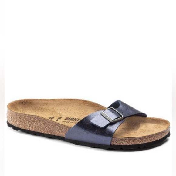 Birkenstock Shoes - Birkenstock Madrid Birko-Flor Sandals Graceful Midnight Blue Size 40 US 9 EUC